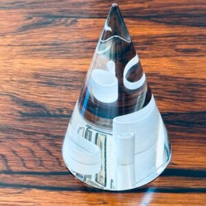 Rosenthal Paperweight Kegel optische Täuschung selten