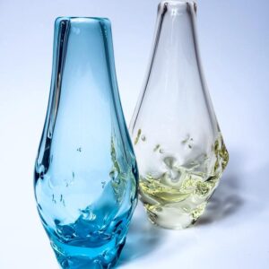 Vasen Kristallglas Klinger Midcentury design Tschechoslowakei 60s