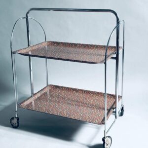 Servierwagen Gerlinol Blumenmuster klappbar Platzwunder 60er