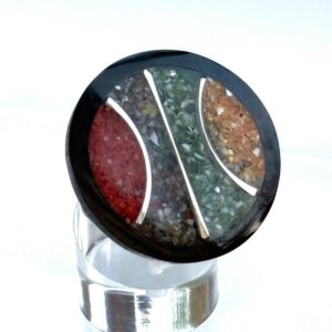 Ring Mexiko Silber Muscheleinlage vintage 1980s
