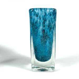 Blockvase Murano Vase Kristall Glas blau Kunstglas 2 kg 1960er