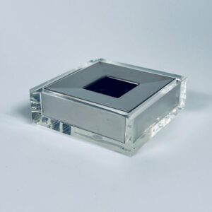 Aschenbecher Ciocca für Guzzini Italy Acryl Edelstahl 1970er