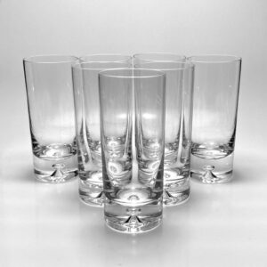 Longdrink Gläser Bubble Kristall Vintage 1970er