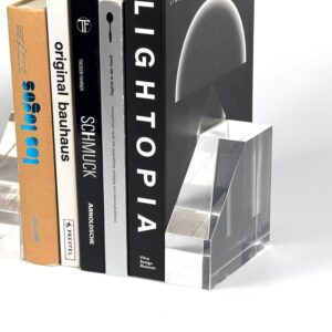 Buchstützen Plexiglas Acryl massiv Design Architekt 1980er