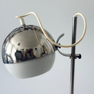 Tischleuchte Lampe Space Age Eyeball Chrom Weiß 1970er