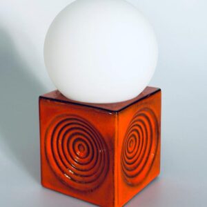 1/2 Tischleuchte Steuler Keramik Lampe Atomic Space Age 1970er