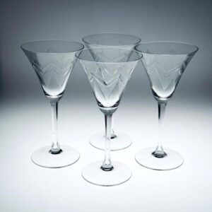 4 Weingläser Gläser Art Déco Rakel VLG Weisswasser 1940