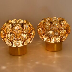 Weinfurtner Teelichthalter Kerzenständer 24 kt vergoldet Kristall