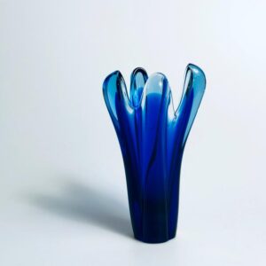 Vase Kristall Böhmen Design Rudolf Beranek Überfang 60er
