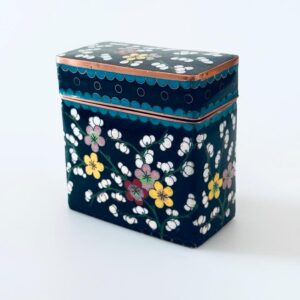 Florale Cloisonné Deckeldose Emaille Dose China Vintage