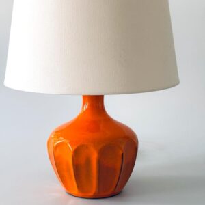 Steuler Lampe Keramik orange Tischleuchte WGP 70er