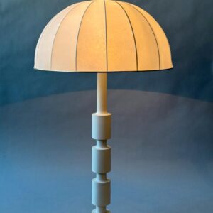 DDR Lampe Stehleuchte Tischleuchte weiß Scandi Design 1960er