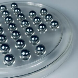 Solitaire Spiel Kugel Edelstahl Acryl Plexiglas Eisglas Design