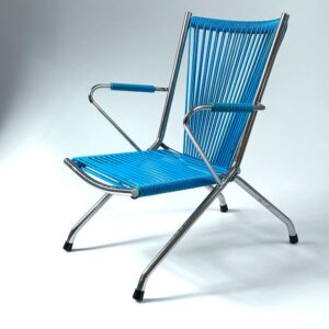 Kinderstuhl Spaghettistuhl Klappstuhl 50s blau Scoubidou