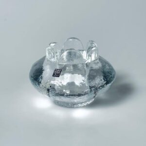 Teelichthalter Pukeberg Glas Gellerstedt Eisglas 1970er