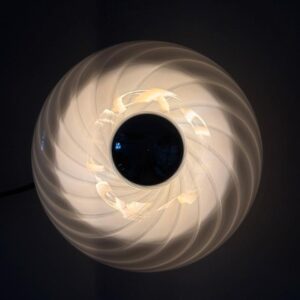 Wila Tischleuchte Lampe Messing weiß Frank Bentler 1970er