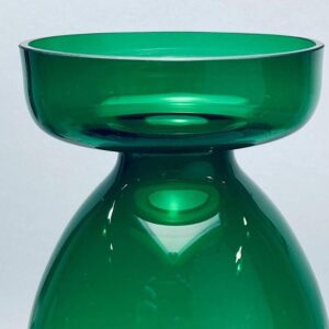Vase Hyazinth Smaragdgrün groß Glasvase 1960er