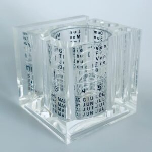 Guzzini Ewiger Kalender Schreibtisch Organizer 1980er