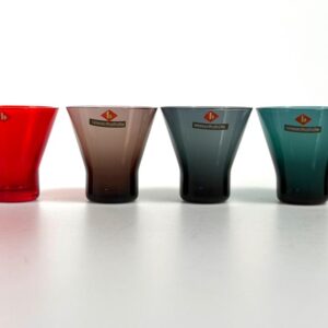 Wiesenthalhütte Schnapsgläser bunt Shot Design Klaus Breit 1960er