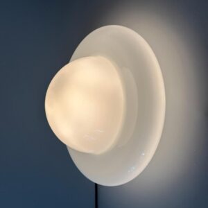 Wandleuchte Lampe Murano Glas Opalglas Italy 1970er