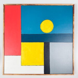 Bauhaus Gemälde Öl auf Leinwand Reproduktion 62 x 62