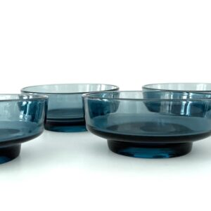 4 Schalen Rauchglas blau Danish Modern Midcentury 1960s