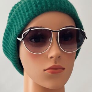 Vintage Sonnenbrille R+H Brille Verlauf violett weiß 1980er