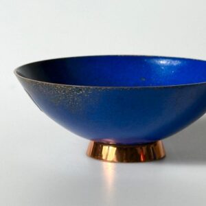 Emaille Schale Schälchen blau Midcentury 1960er