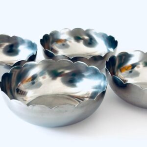 Schale Petroff - Bohne ABS DDR Design Edelstahl Schüssel 1960er