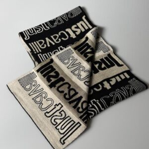 justcavalli Schal scarf Wolle Lurex wie neu Vintage