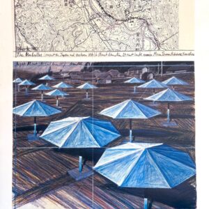 Christo Offset Druck The Umbrellas signiert Velin Papier 1987
