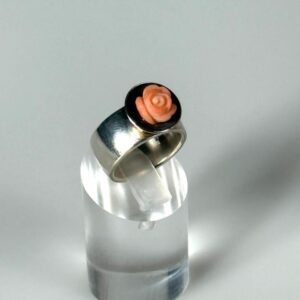 Silber Ring Rose Goldschmiedearbeit Rose 925er Unikat Gr 54