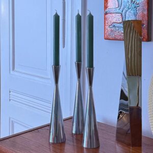 Kerzenständer Ikea Gota Erika Pekkari 3x Edelstahl 26,5 cm 1990s