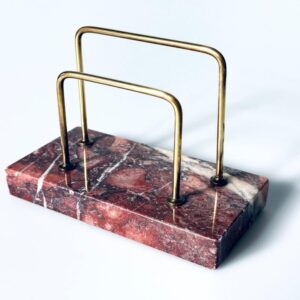 Briefständer Briefhalter roter Lahn Marmor Unica 1930er