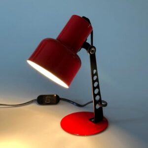 Tischleuchte Targetti Sankey Lampe Italy rot 1970er