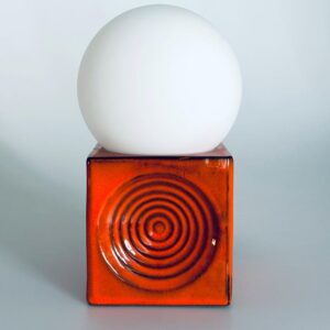 Lampe Steuler Keramik Tischleuchte Atomic Space Age 1970er