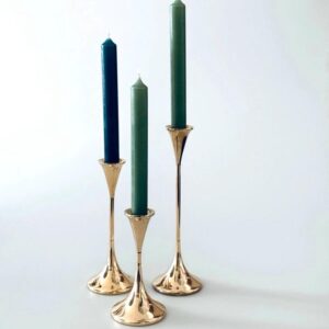 Kerzenständer Messing Design F.  Andersen Tulip Space Age 1970er