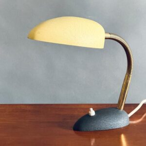 Cosack Lampe Tischleuchte gelb Schrumpflack 50er