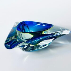 Aschenbecher Schale Murano Glas XL Sommerso 1970er