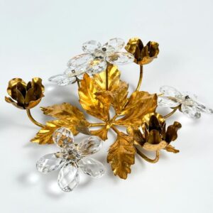 Florentiner Kerzenhalter Banci Firenze Italy Murano Gold 1960er