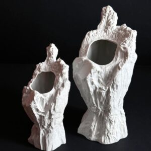 Hutschenreuther Vasen Borke Op Art Hannes Esser 60/70er