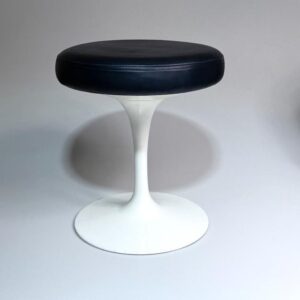 Knoll Tulip Fußhocker Eero Saarinen Echt Leder marineblau 1960er