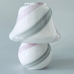 Lampe XL Vetri Murano Swirl Mushroom Pilz Glas Leuchte 1980er