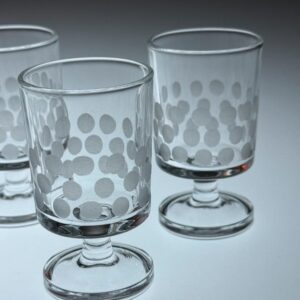 6x Schnapsgläser Polka Dots Frankreich 1960er