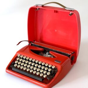 Schreibmaschine Tessy Tippa Adler Reise Orange 1970er