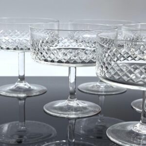Champagnerschalen Diamant 6er Set Vintage 1960er