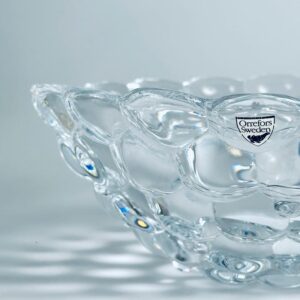 Schale Kristallglas Orrefors Sweden Raspberry Bubble Glas Nillson