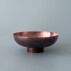 Kupferschale Fußschale gehämmert Kupfer vintage 1960er