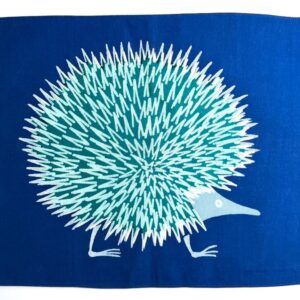 Danish Design Textil Druck Igel handgedruckt Jangaard 2x 1960er