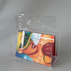 Zeitungsständer Magazinständer Plexiglas Design 1970er